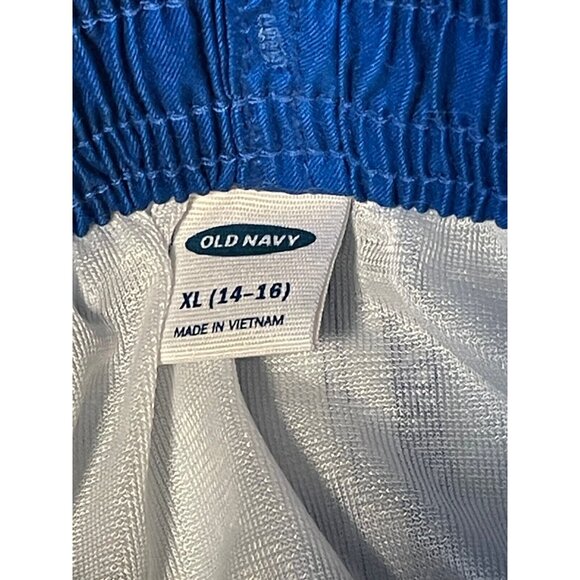 Old Navy swim trunk shorts youth teens XL 14 16 25 x 9 drawstrings chill blue - Picture 4 of 9